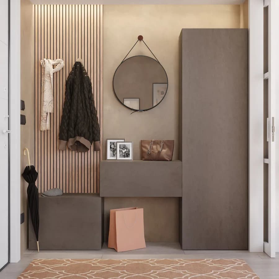 Mobile ingresso reversibile 123-178x185h cm bronzo - Clary