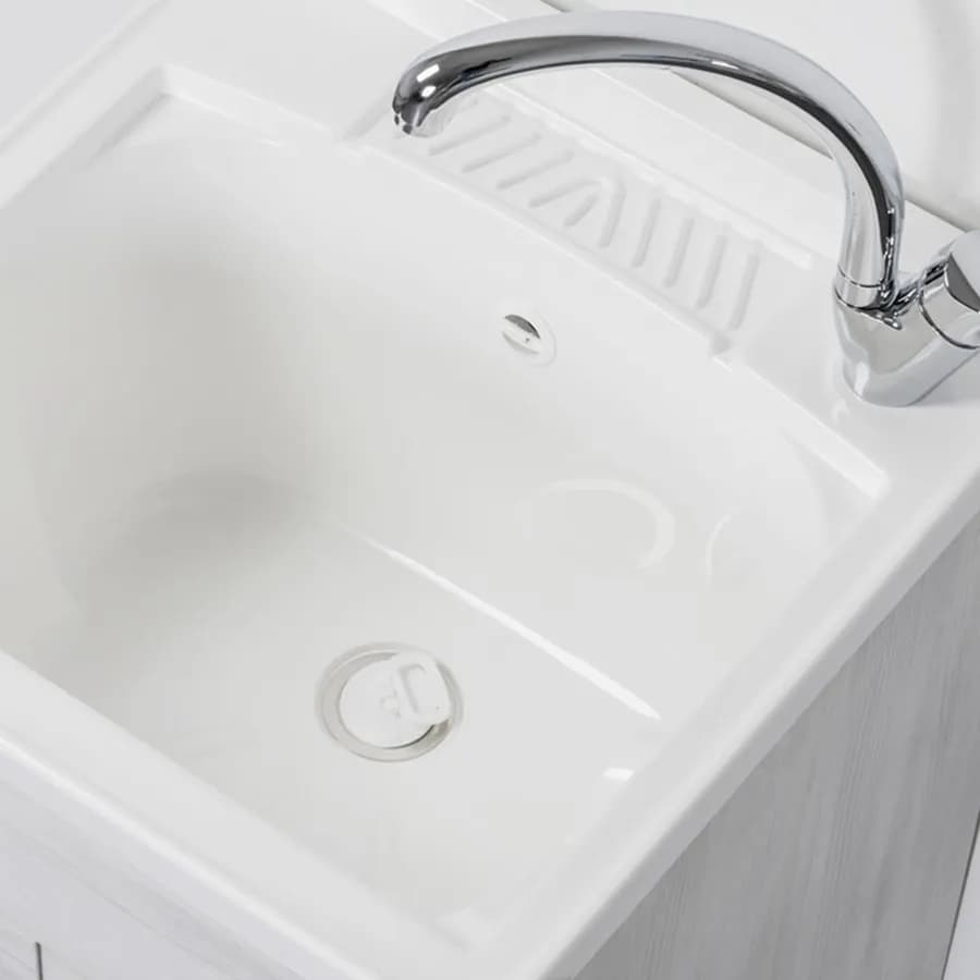 Mobile lavatoio 60x50 cm 2 ante e vasca finitura rovere alpino