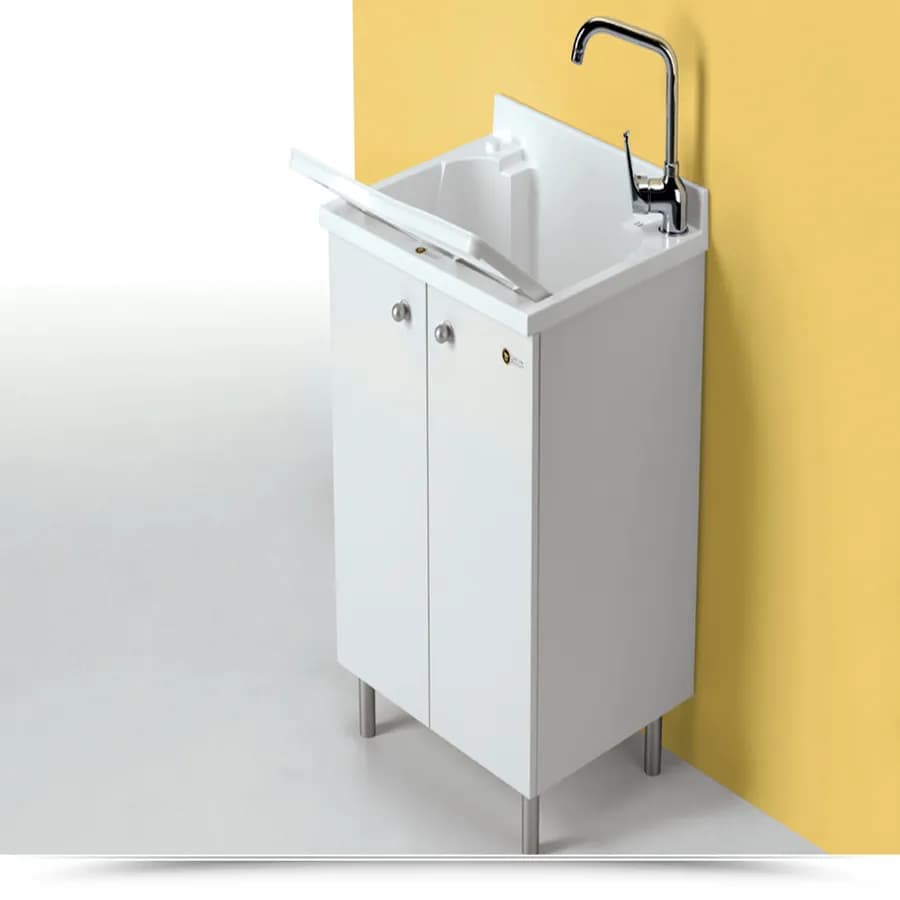 Mobile lavatoio 60x50 cm Montegrappa per interno doppia anta e asselavapanni
