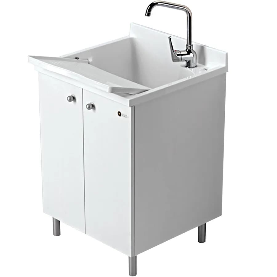 Mobile lavatoio 60x60 cm Montegrappa per interno con doppia anta e lavapanni