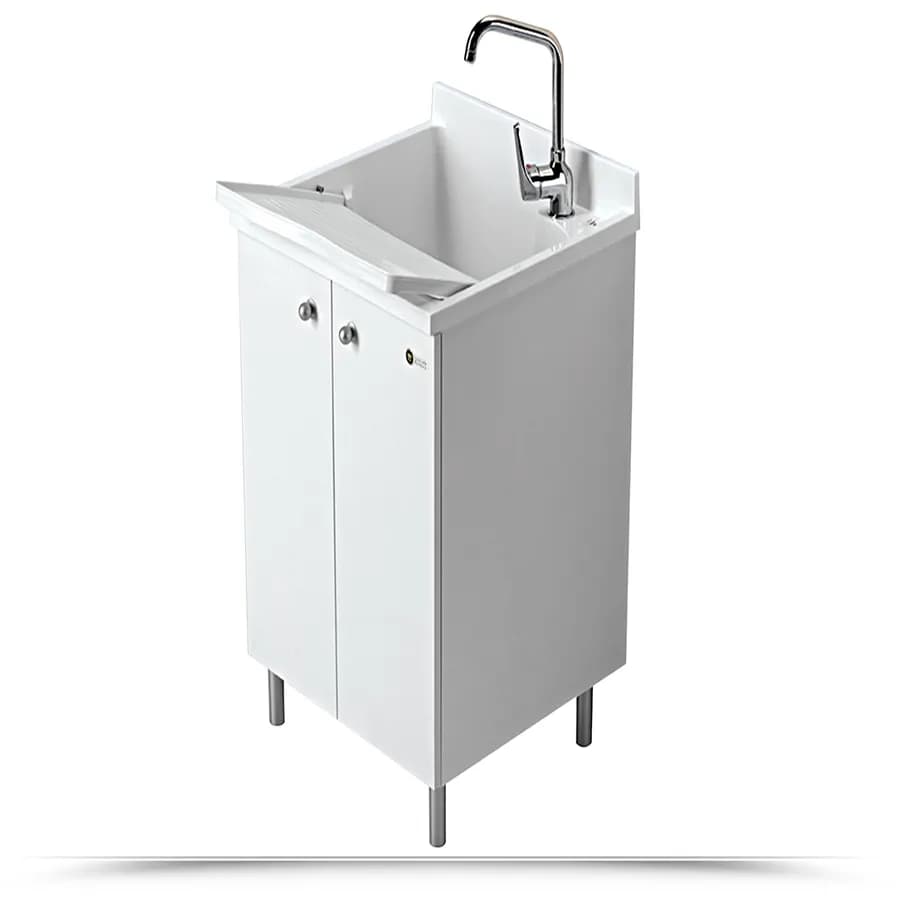 Mobile lavatoio 60x60 cm Montegrappa per interno con doppia anta e lavapanni