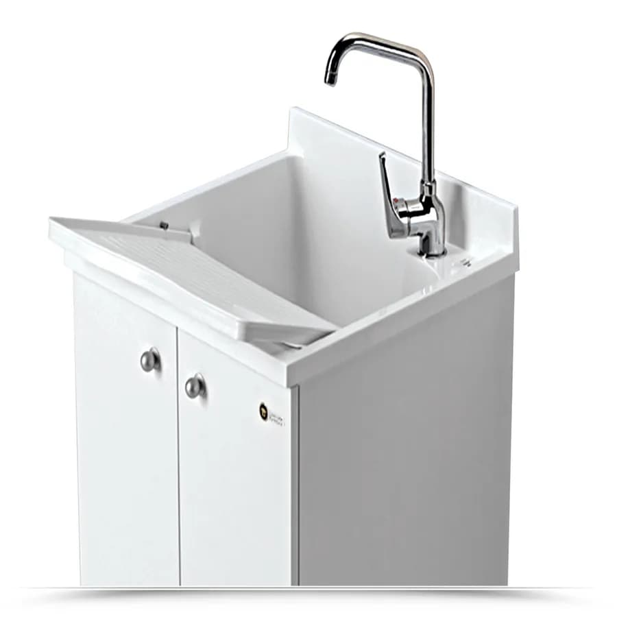 Mobile lavatoio 60x60 cm Montegrappa per interno con doppia anta e lavapanni
