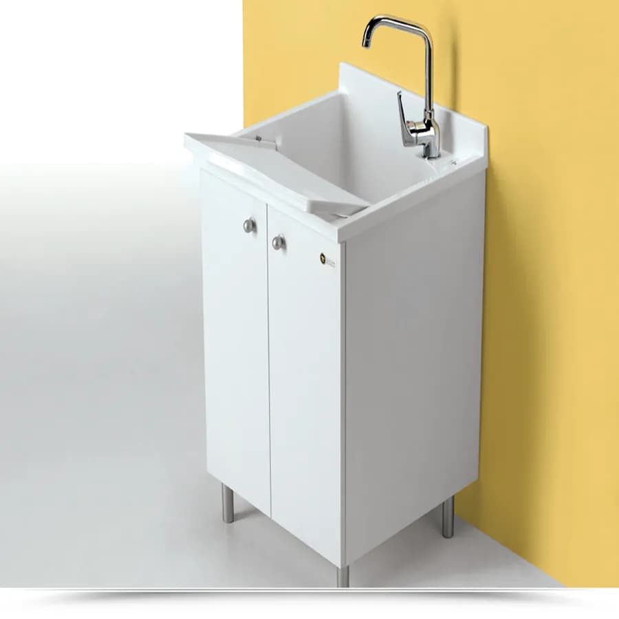 Mobile lavatoio 60x60 cm Montegrappa per interno con doppia anta e lavapanni