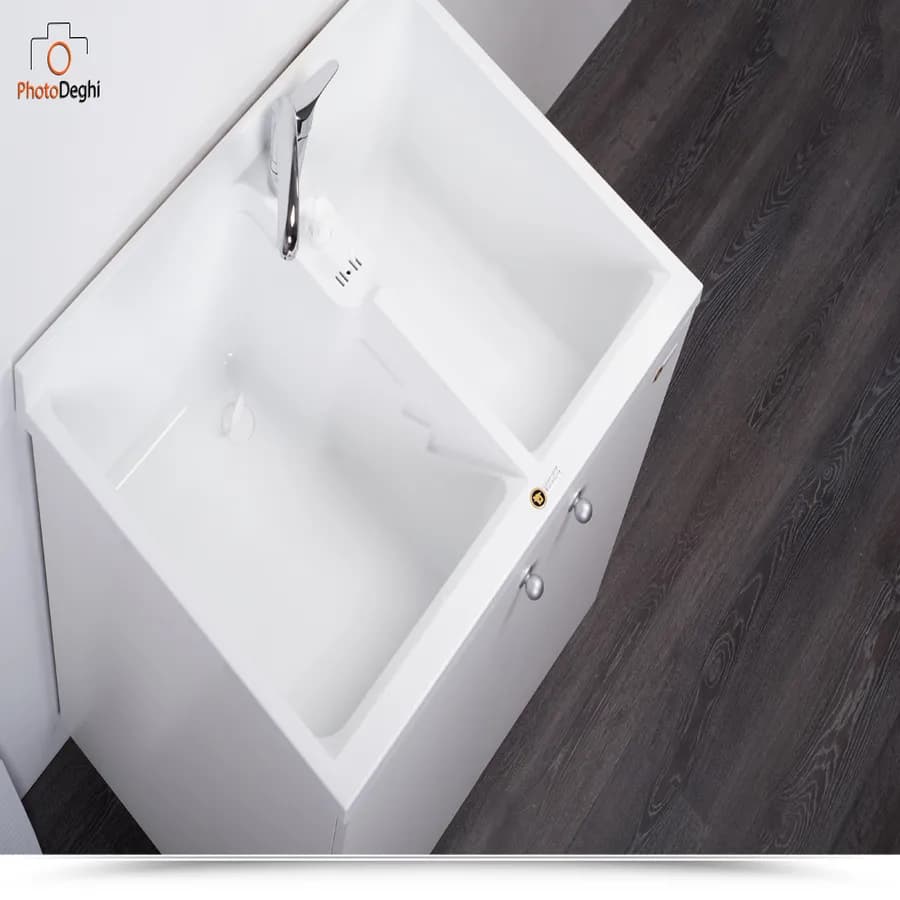 Mobile lavatoio 80x60 cm Montegrappa per interno con doppia anta e lavapanni
