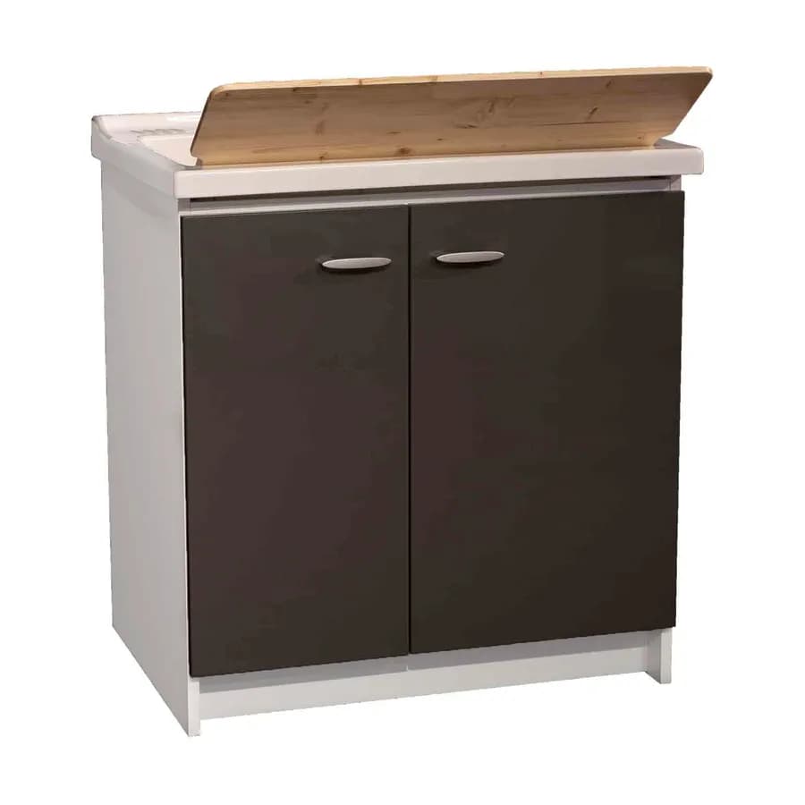 Mobile lavatoio Acqua Marella vasca in ceramica antracite 83x60x87h Montegrappa