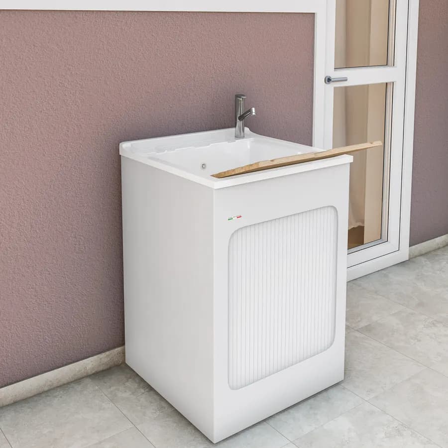 Mobile lavatoio con vasca Lavacril di Colavene 60x60x87h cm con serranda laterale