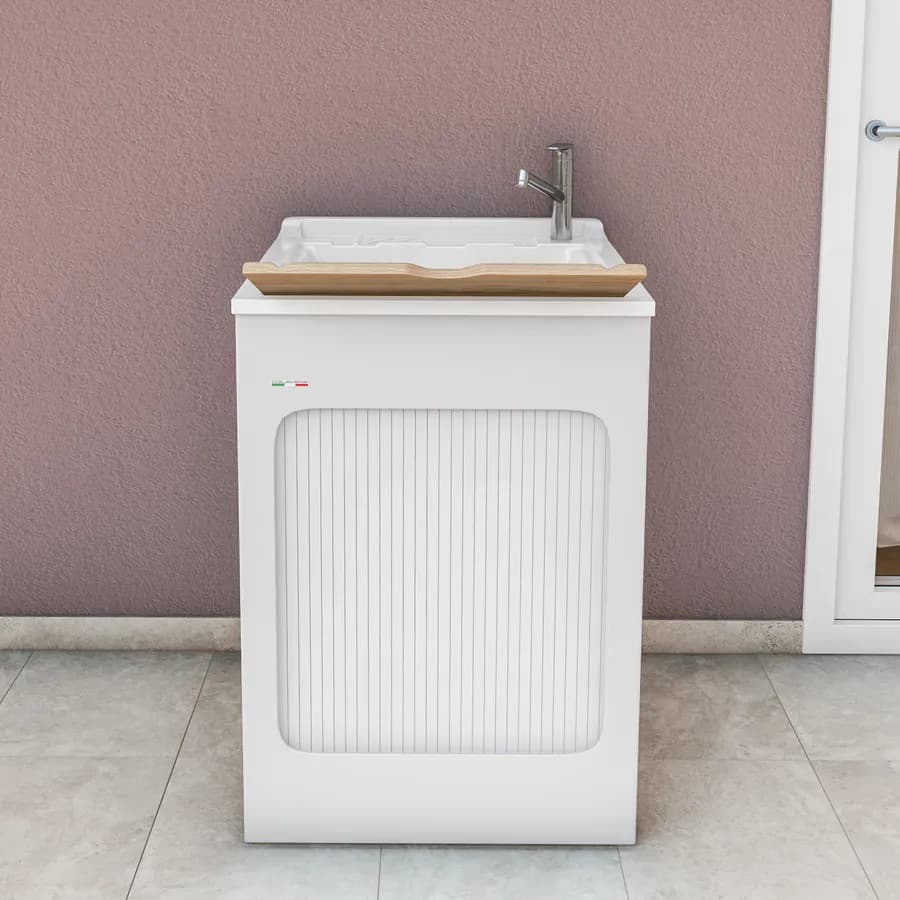 Mobile lavatoio con vasca Lavacril di Colavene 60x60x87h cm con serranda laterale