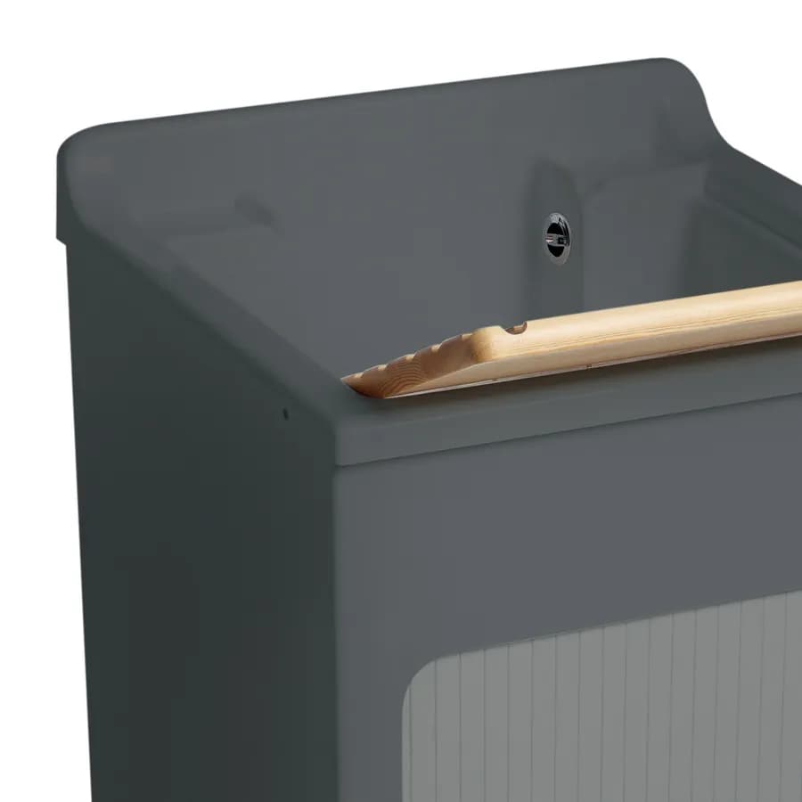 Mobile lavatoio grigio Lavacril Colavene 50x50x87h cm con vasca e serranda laterale a scomparsa