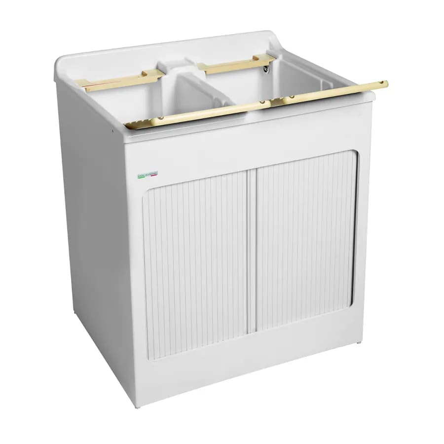 Mobile lavatoio Lavacril Colavene 80x60x84h cm con doppia vasca e serrandina