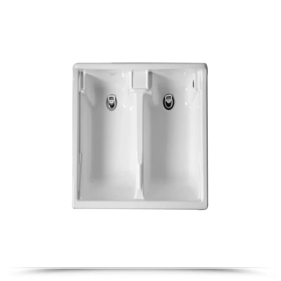Mobile lavatoio Lavacril Colavene 80x60x84h cm con doppia vasca e serrandina