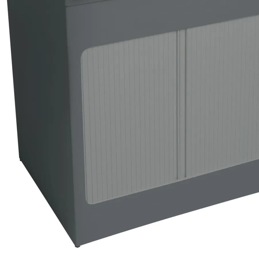 Mobile lavatoio Lavacril Colavene grigio 80x60x84h cm con doppia vasca e serrandina