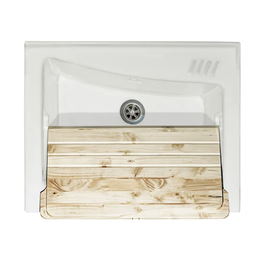 Mobile lavatoio lavello ceramica 2 ante Acqua Edilla Montegrappa 63x50x87 cm