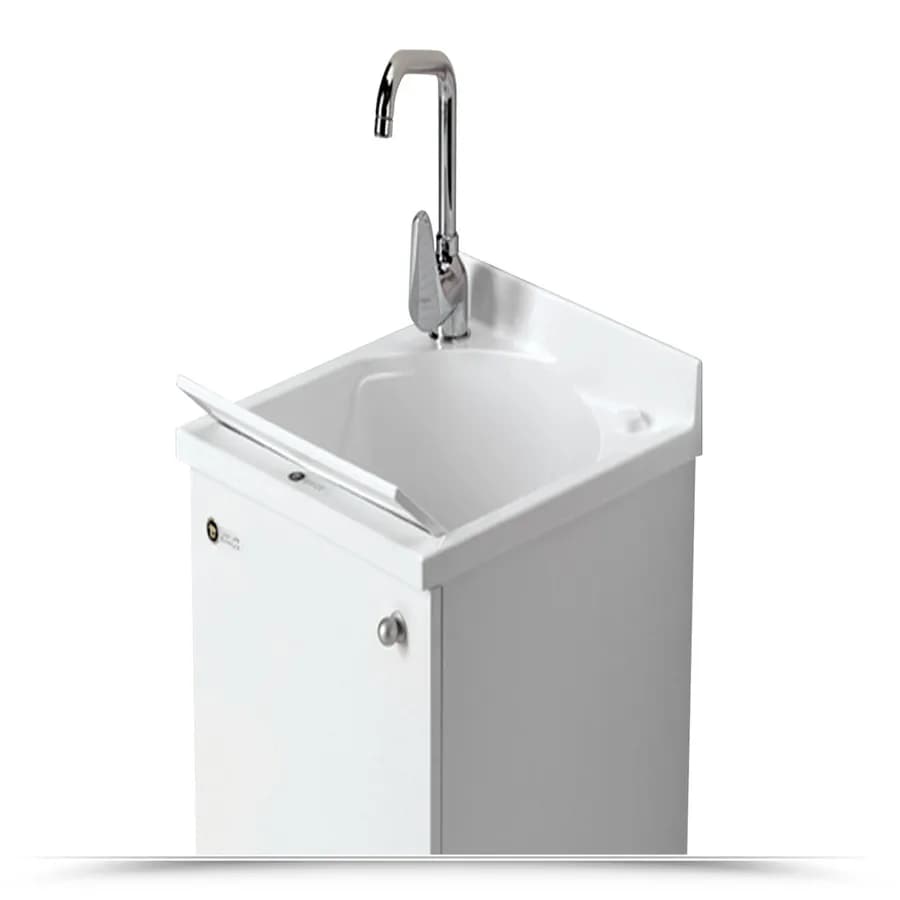 Mobile lavatoio Montegrappa 45x50 cm per interno con anta a sinistra e asse