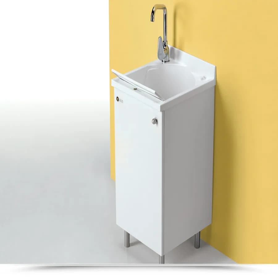 Mobile lavatoio Montegrappa 45x50 cm per interno con anta a sinistra e asse