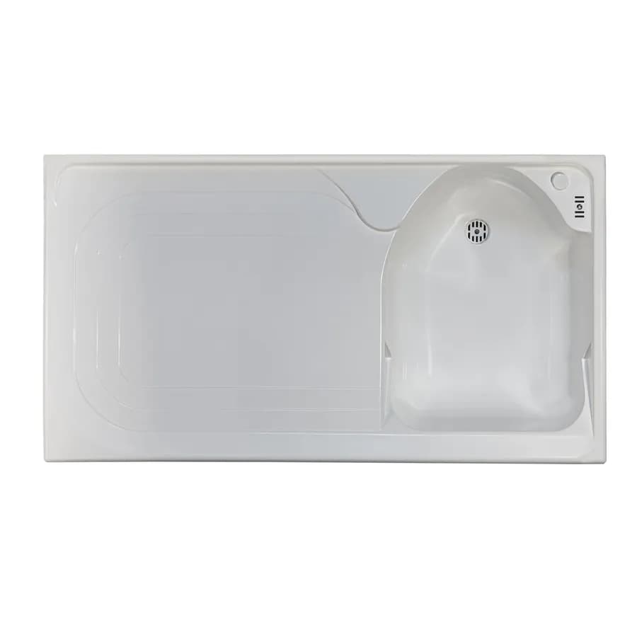 Mobile Montegrappa coprilavatrice sinistro + lavatoio a destra linea Edilla 109x60x89h cm