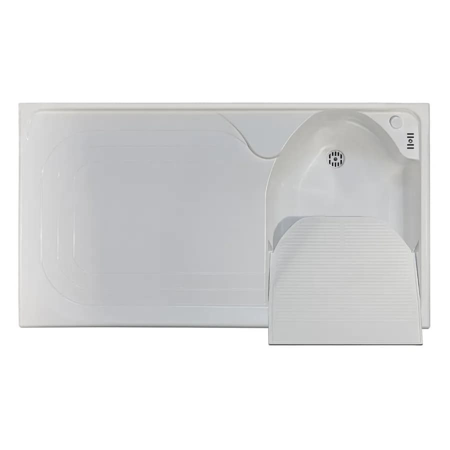 Mobile Montegrappa coprilavatrice sinistro + lavatoio a destra linea Edilla 109x60x89h cm