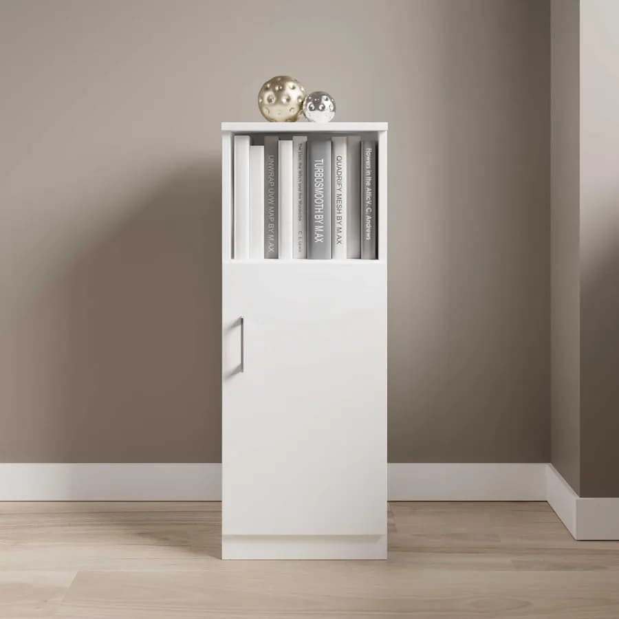 Mobile multiuso 31 cm in legno bianco a 3 scomparti - Aralia