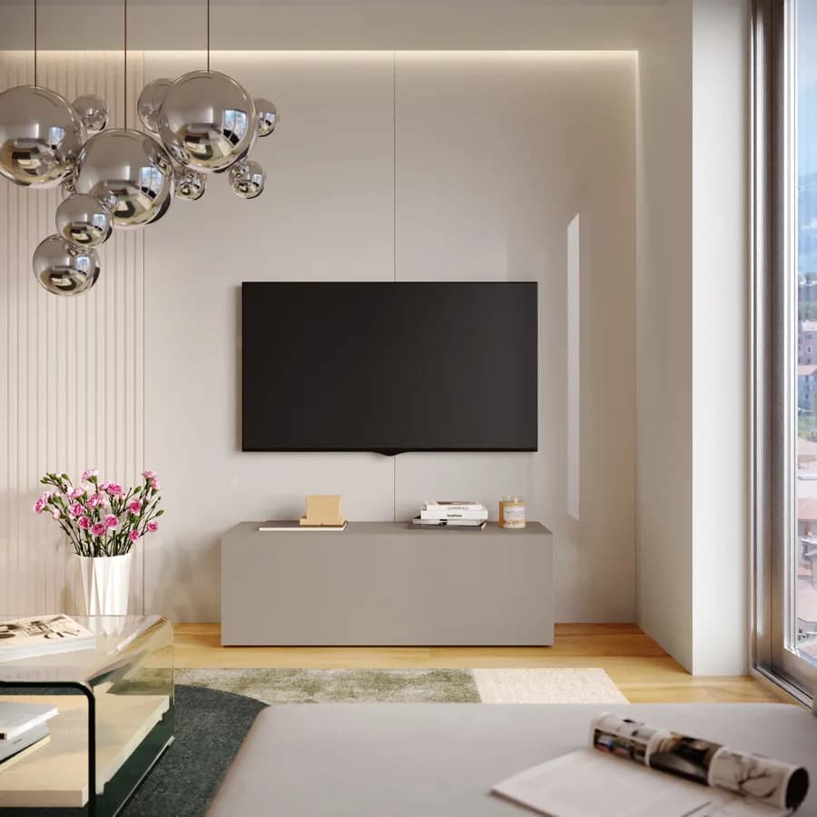 Mobile porta tv 120x40h cm a terra tortora opaco - Kayros