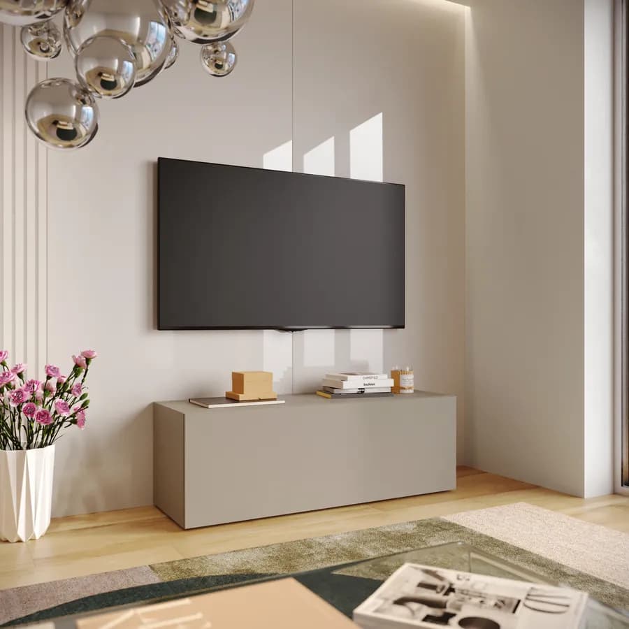 Mobile porta tv 120x40h cm a terra tortora opaco - Kayros