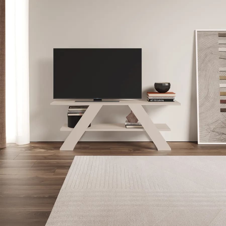 Mobile porta tv 120x40h cm in legno cashmere - Kantiko