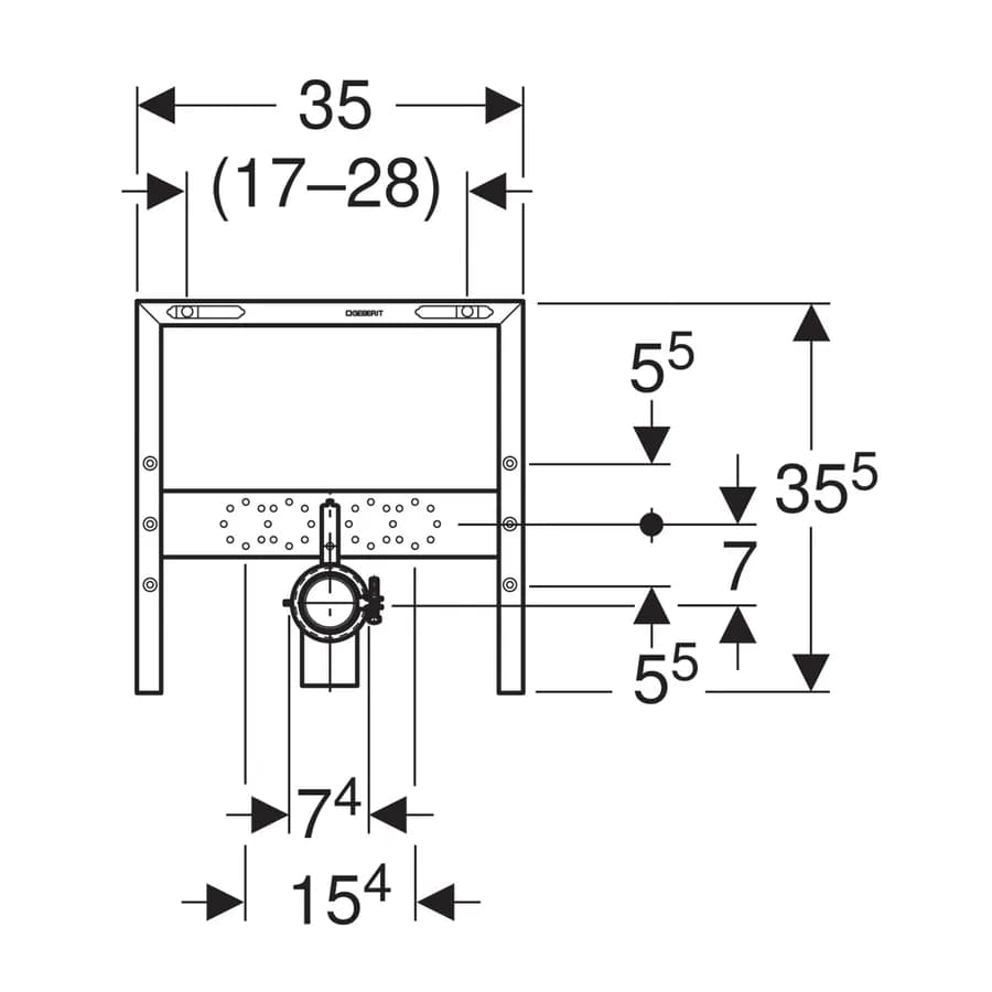 Modulo per installazione per lavabo sospeso al muro Geberit Combifix per rubinetteria al piano