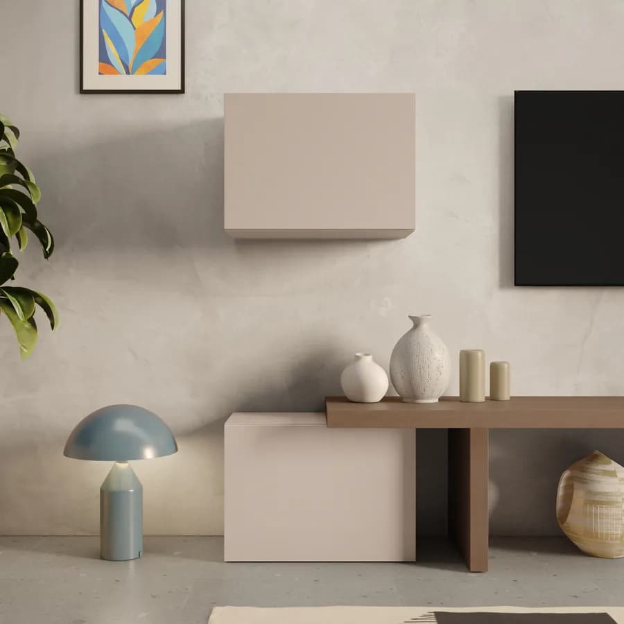 Modulo da terra 55x40h cm cashmere con anta reversibile - Clary
