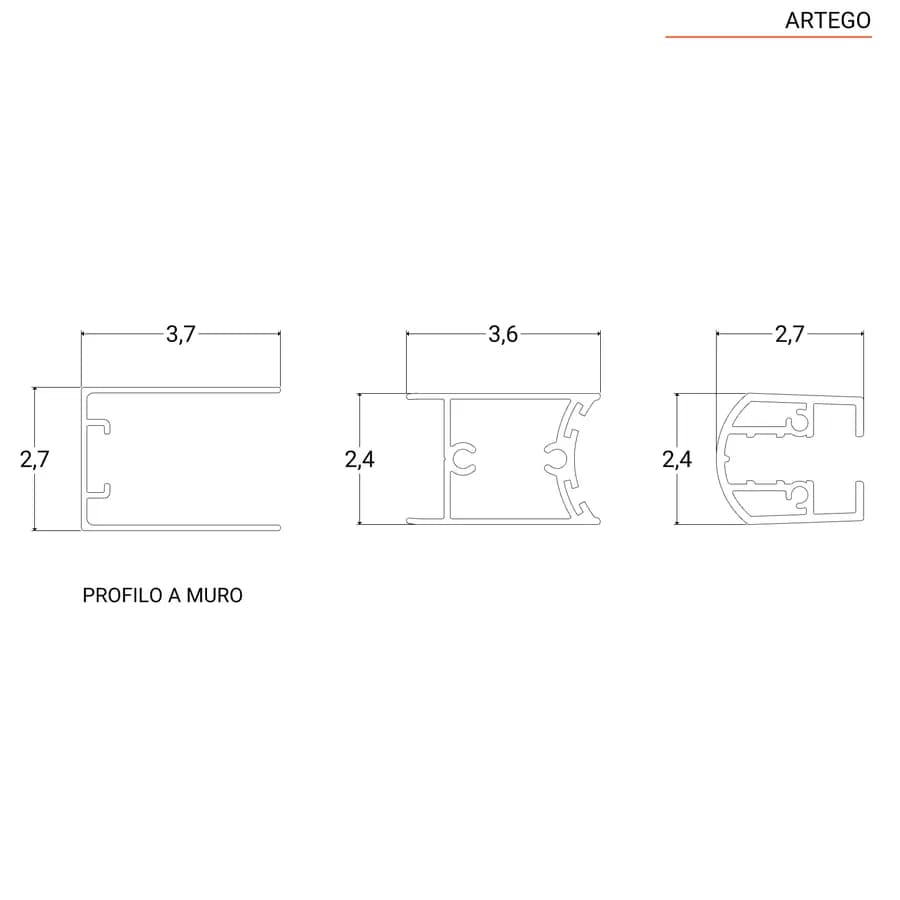 Box doccia nicchia 70 cm battente con vetro anticalcare trasparente e profilo nero opaco 200h - Artego