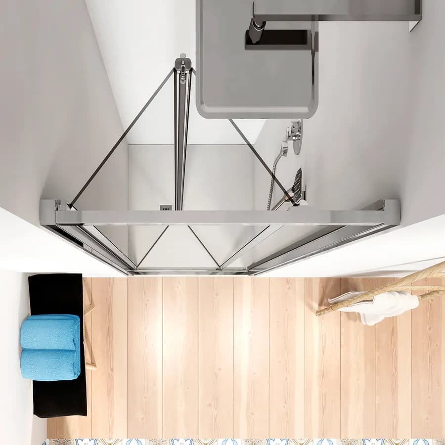 Nicchia doccia 100 cm a soffietto anticalcare trasparente 195h - Sofy
