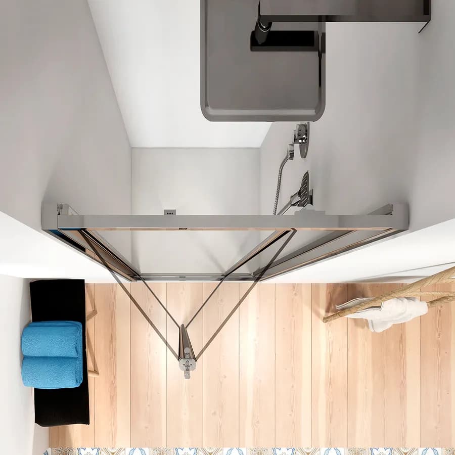 Nicchia doccia 100 cm a soffietto anticalcare trasparente 195h - Sofy