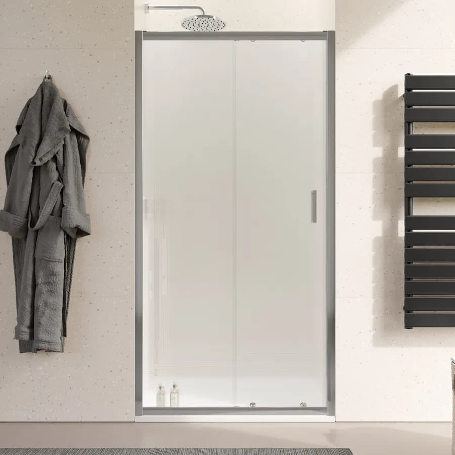 Nicchia doccia 100 cm scorrevole vetro temperato 6mm stampato 185h - Young