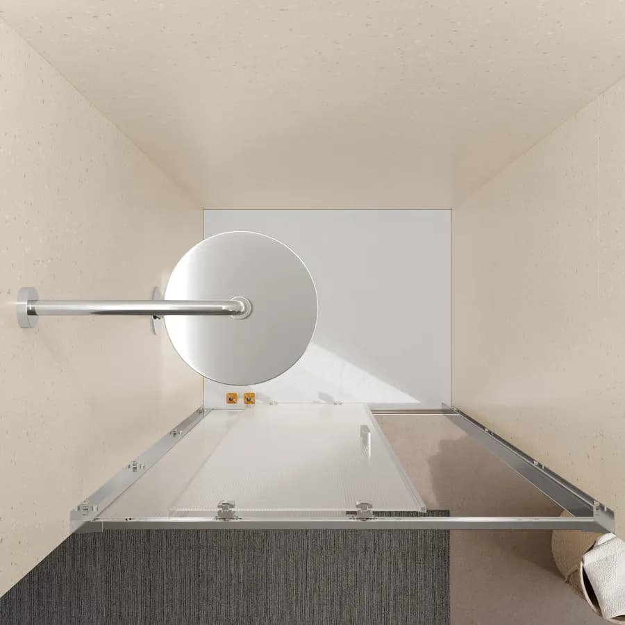 Nicchia doccia 100 cm scorrevole vetro temperato 6mm stampato 185h - Young