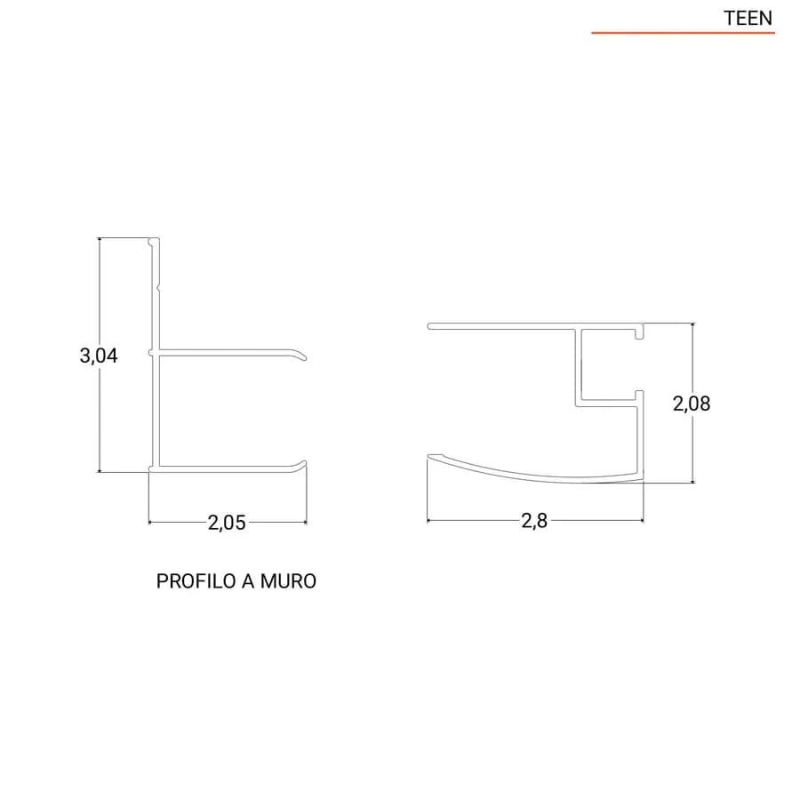 Box doccia nicchia 110 cm scorrevole con vetro trasparente e profilo bianco 185h - Lite