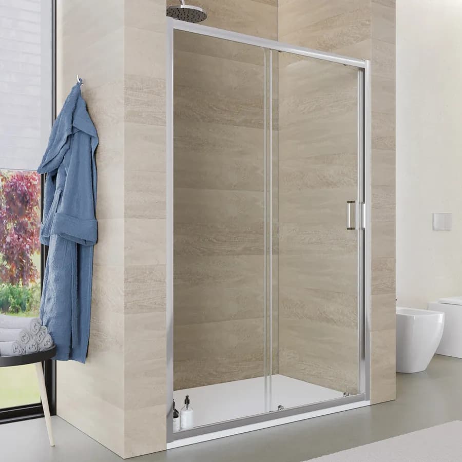 Nicchia doccia 130 cm scorrevole vetro temperato 6mm trasparente 185h - Young