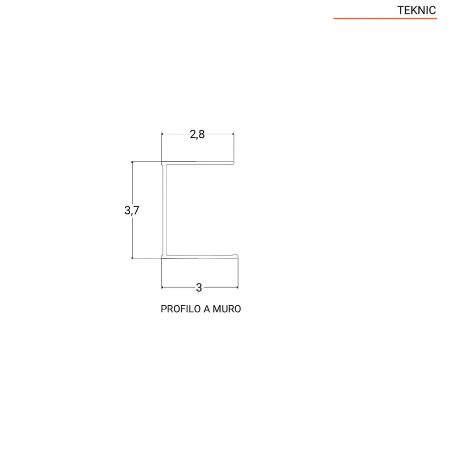 Box doccia nicchia 130 cm scorrevole verso sx 3 ante anticalcare trasparente e profilo cromo 195h - Teknic