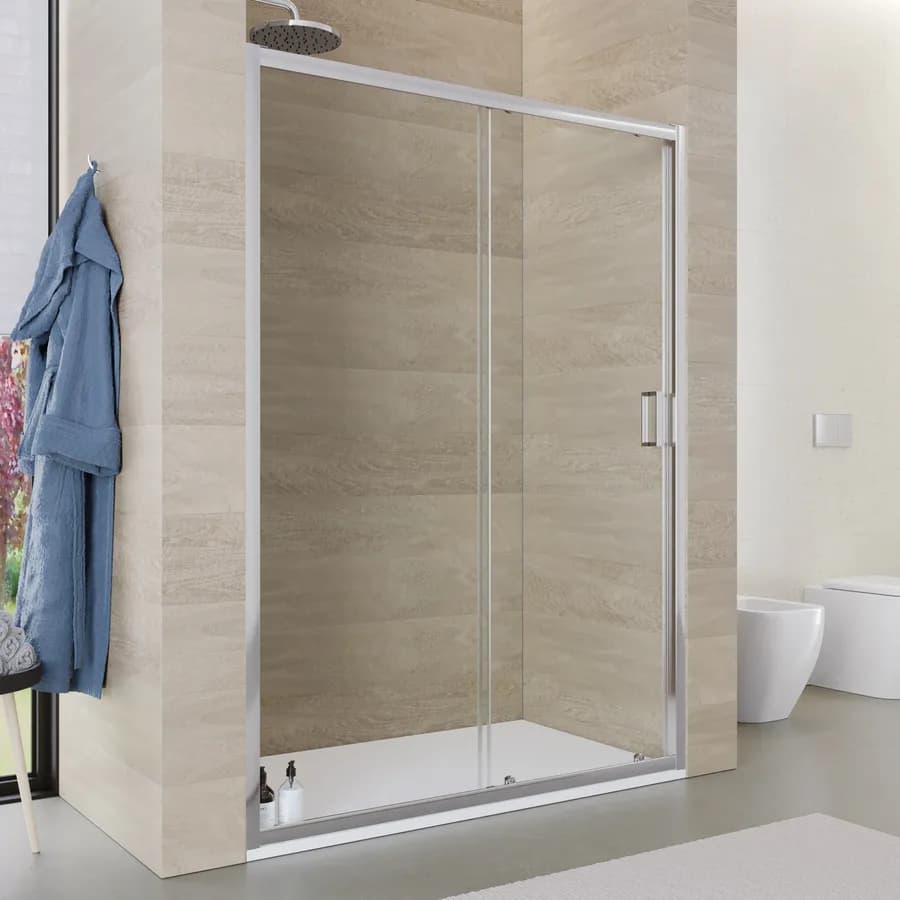Nicchia doccia 150 cm scorrevole vetro temperato 6mm trasparente 185h - Young