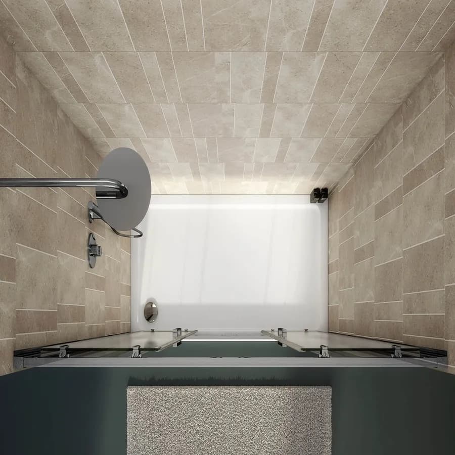 Box doccia nicchia 160 cm doppio scorrevole vetro temperato opaco profilo cromo 195h - Moritz