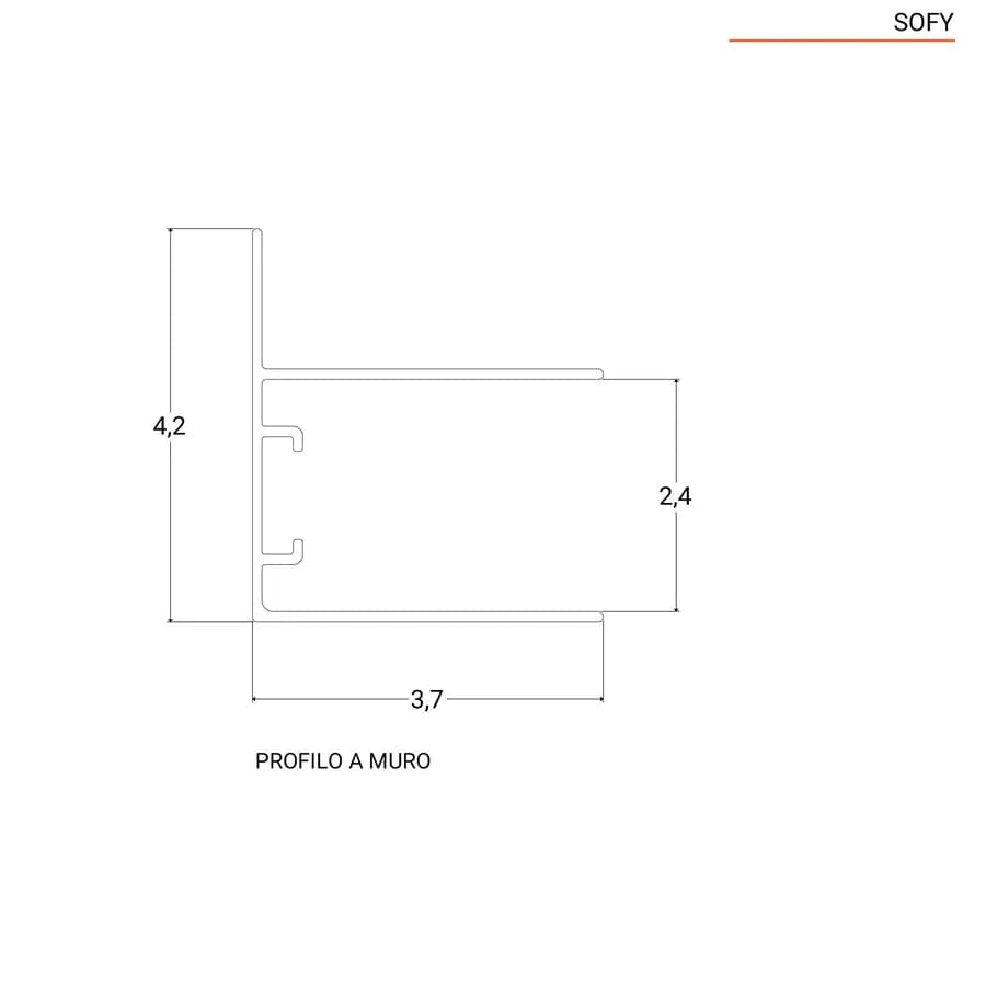 Nicchia doccia 70 cm a soffietto anticalcare trasparente 195h - Sofy