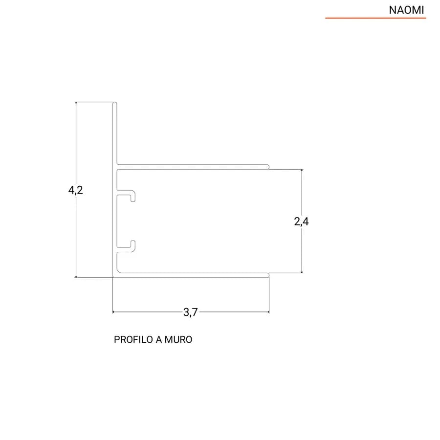 Nicchia doccia profilo nero 140cm scorrevole 4 ante anticalcare trasparente 200h - Naomi