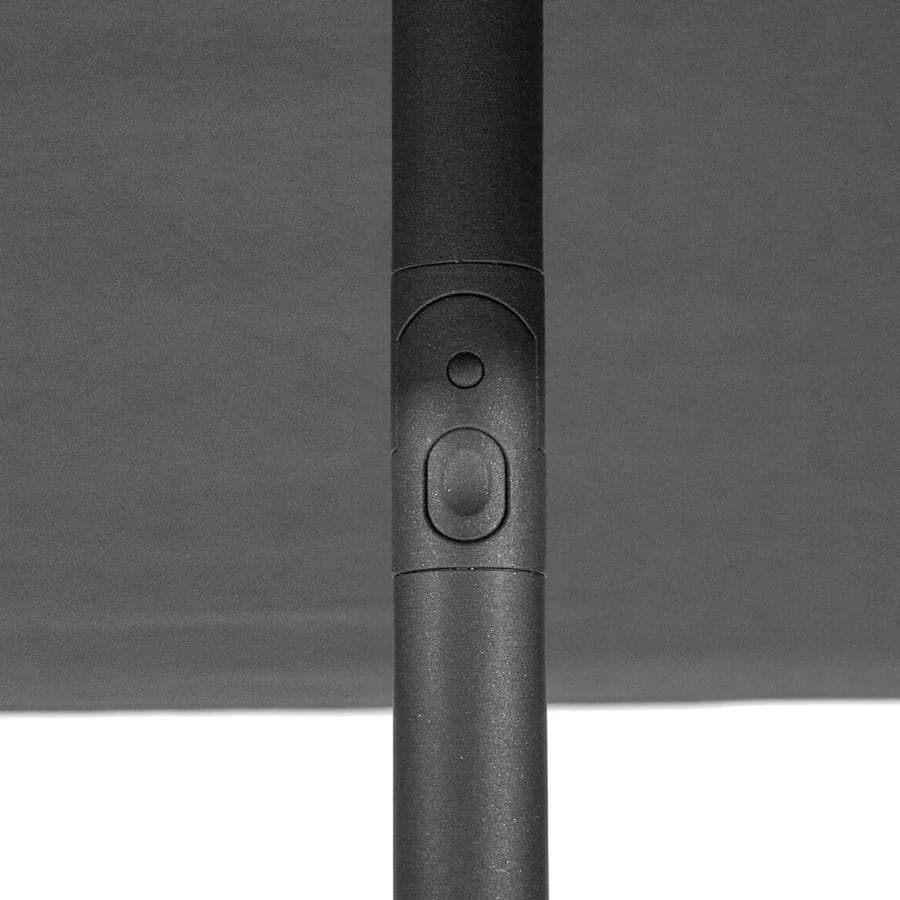 Ombrellone palo centrale 2,5x2,5 m in acciaio con telo grigio ardesia - Soraia