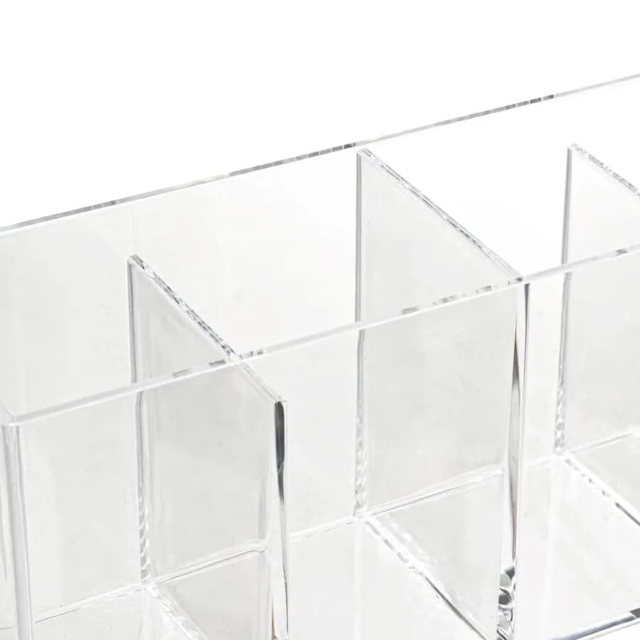 Contenitore portaoggetti 22x10h cm trasparente con 4 scomparti - Belive