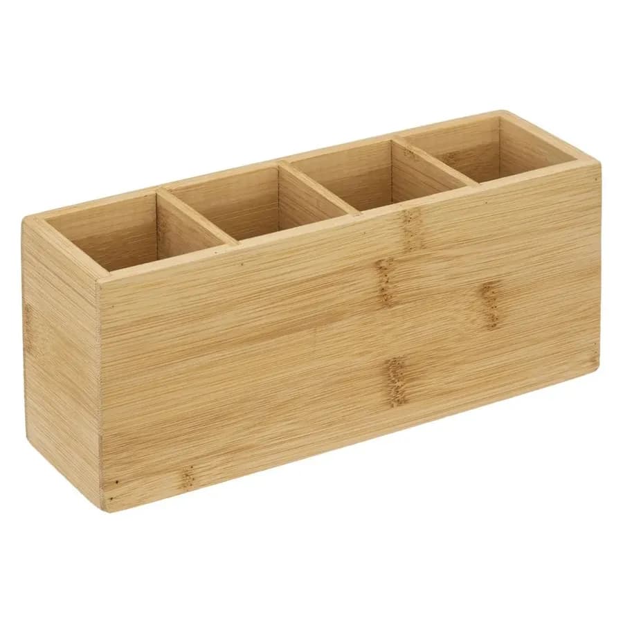 Organizzatore con 4 scomparti 22,4x7cm in bambù