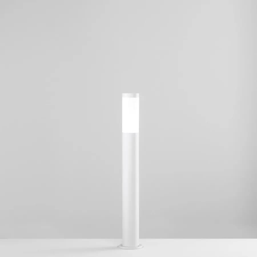 Paletto tubolare 11,5x70h cm in acciaio inox bianco