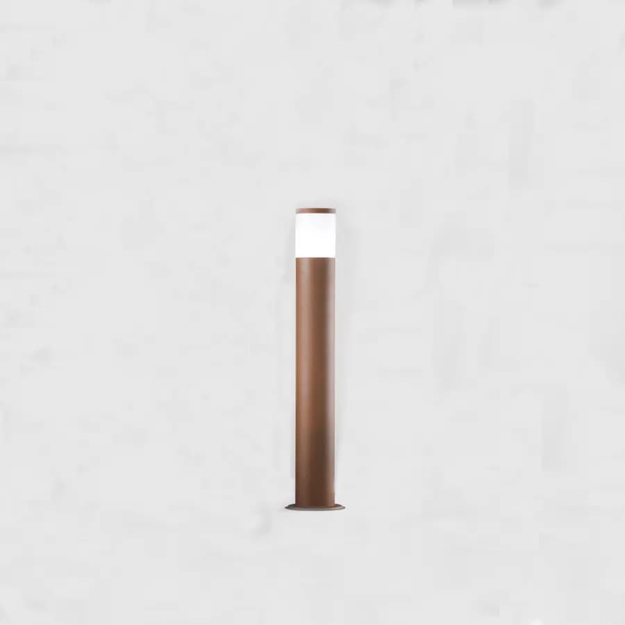 Paletto tubolare 11,5x70h cm in acciaio inox bronzo