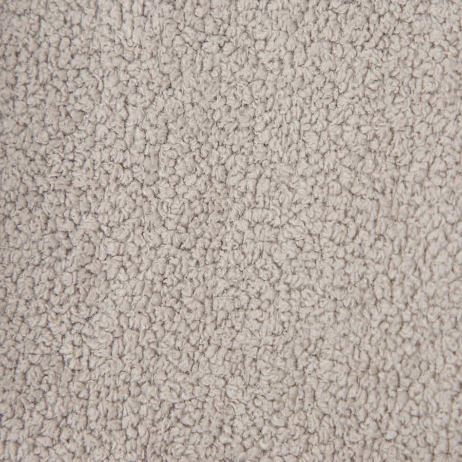 Panca 80x48 cm design ad arco in tessuto micro teddy grigio chiaro - Rudy