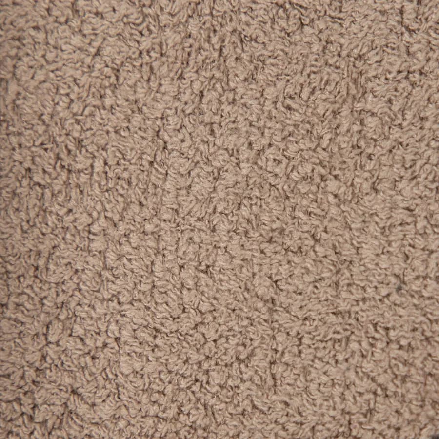 Panca 80x48 cm design ad arco in tessuto micro teddy tortora - Rudy