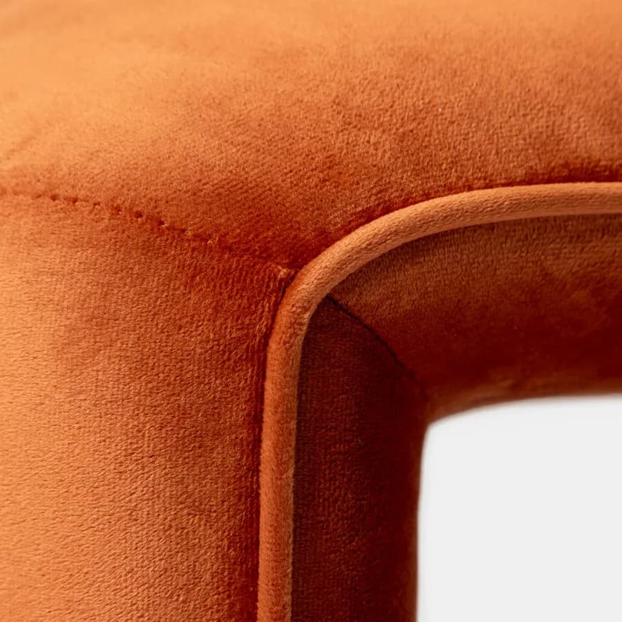 Panca 99x43h cm in velluto ruggine - Gisella