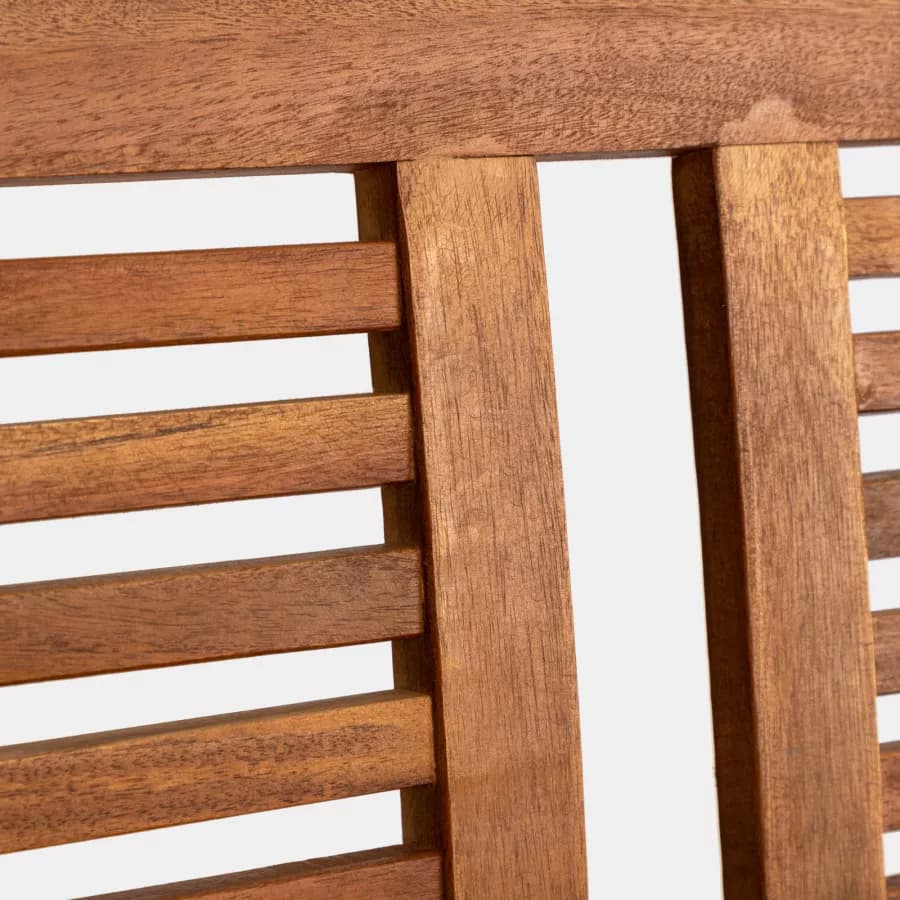Panca con contenitore 157x90h cm in legno di acacia - Paja