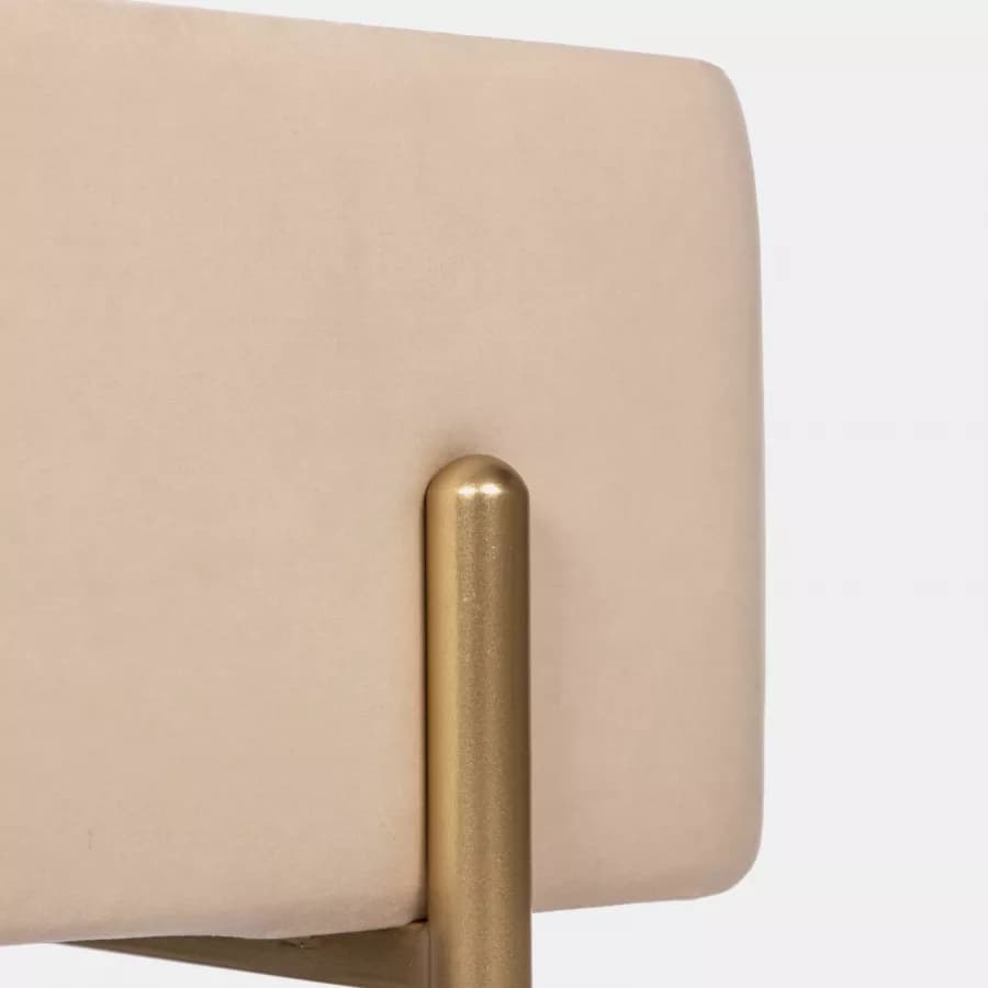 Panca contenitore 110 cm in velluto crema - Dria