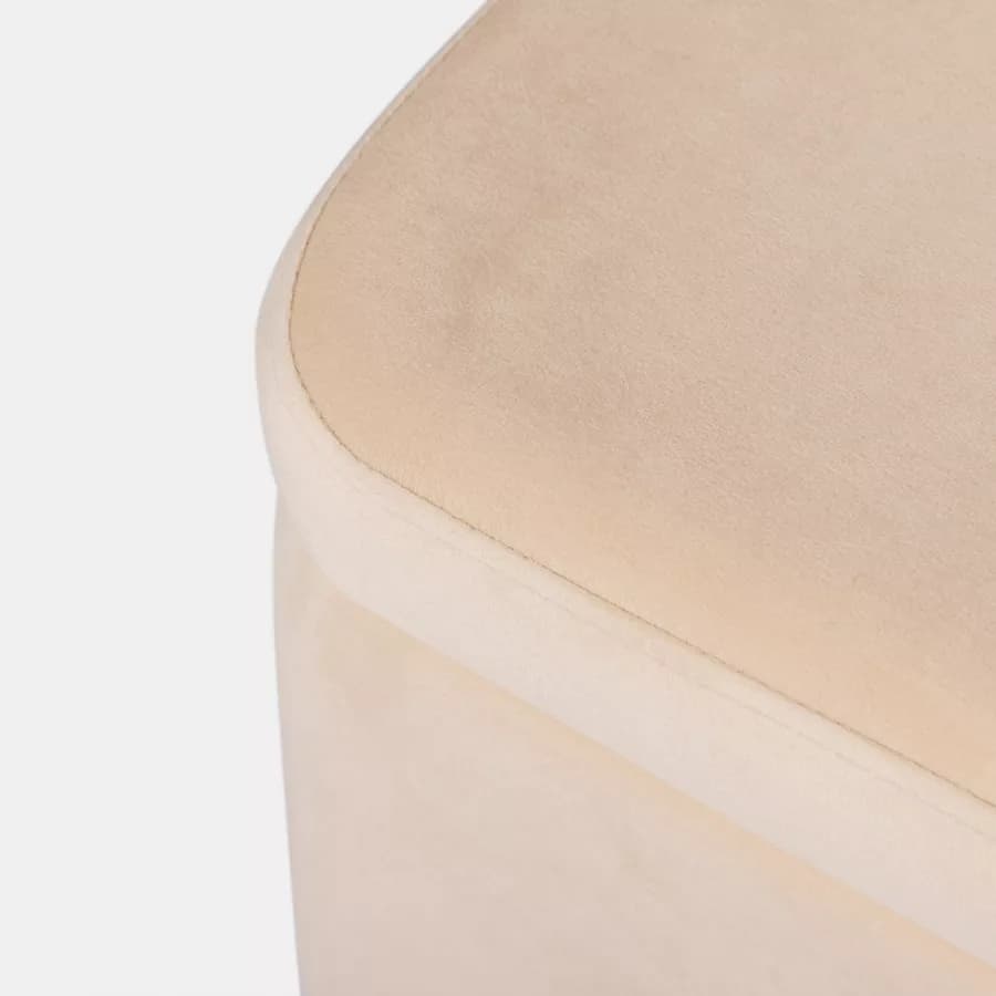 Panca contenitore 110 cm in velluto crema - Dria