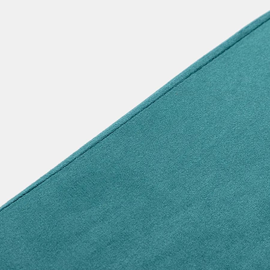 Panca contenitore 78x38 cm in velluto a coste blu petrolio con seduta imbottita - French
